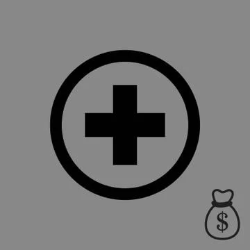 Plus icon stock vector illustration flat design 스톡 일러스트