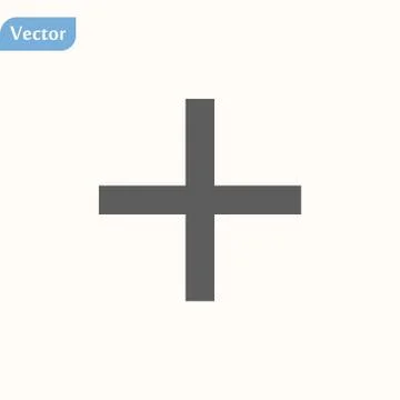 Plus icon template color editable. Plus symbol vector sign isolated on white  Stock Illustration