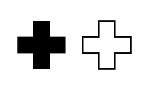 Plus icon vector. Add plus sign and symbol Stock Illustration