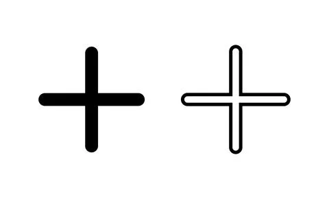 Plus icon vector. Add plus sign and symbol 스톡 일러스트