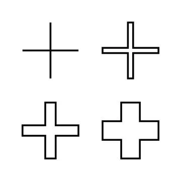 Plus icon vector. Add plus sign and symbol Stockillustratie