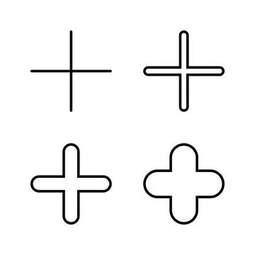 Plus icon vector. Add plus sign and symbol Stockillustratie