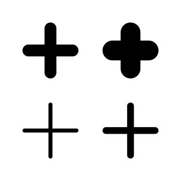 Plus icon vector. Add plus sign and symbol Stockillustratie
