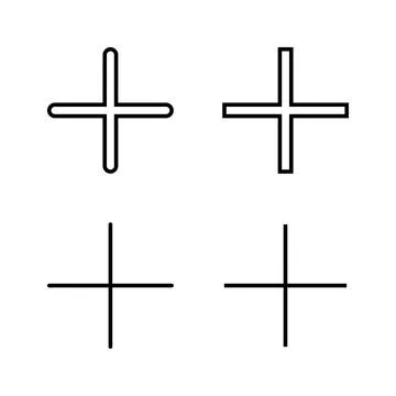 Plus icon vector. Add plus sign and symbol Stock Illustration