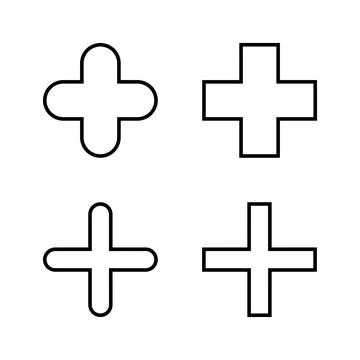 Plus icon vector. Add plus sign and symbol Stockillustratie