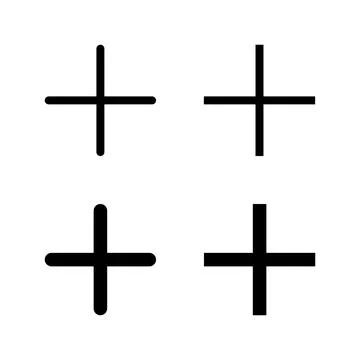 Plus icon vector. Add plus sign and symbol Stock Illustration