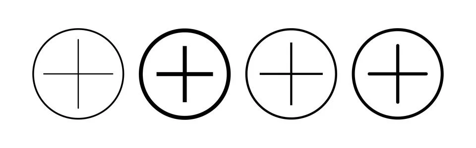 Plus Icon vector. Add plus icon Illustrazione stock