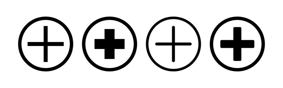 Plus Icon vector. Add plus icon Stock Illustration