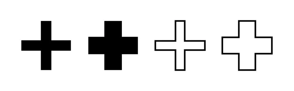 Plus icon vector. Add plus sign and symbol Stockillustratie