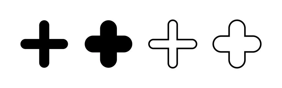Plus icon vector. Add plus sign and symbol Stockillustratie