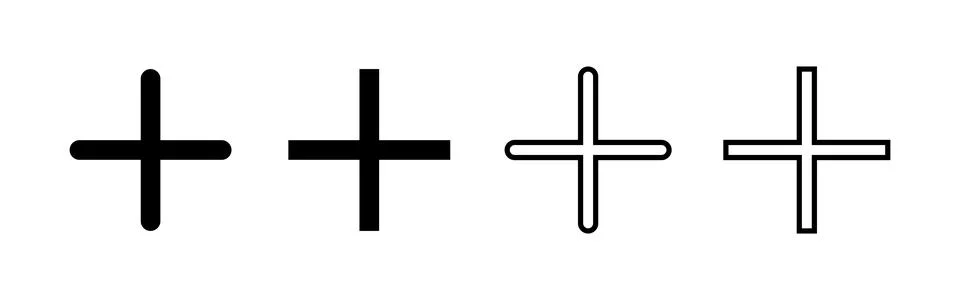 Plus icon vector. Add plus sign and symbol Stockillustratie