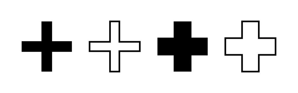 Plus icon vector. Add plus sign and symbol 스톡 일러스트