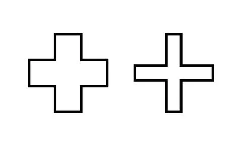Plus icon vector. Add plus sign and symbol Stockillustratie