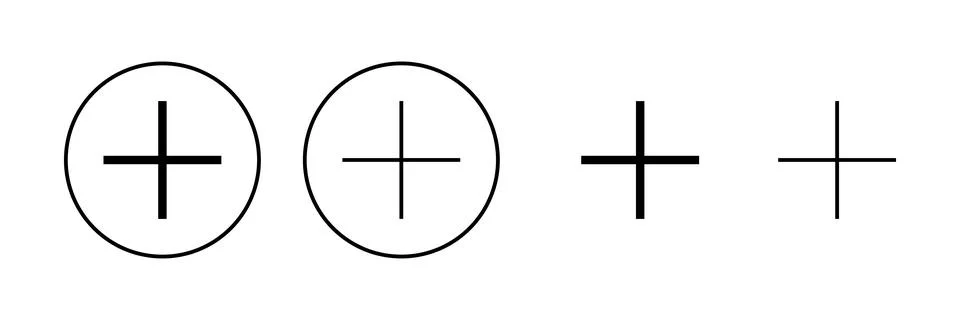 Plus icon vector. Add plus sign and symbol Stock Illustration