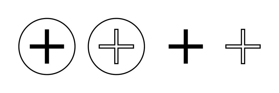 Plus icon vector. Add plus sign and symbol 스톡 일러스트