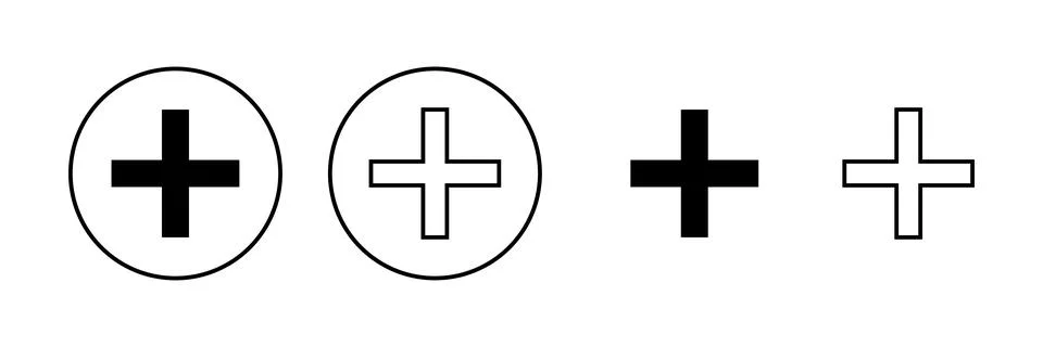 Plus icon vector. Add plus sign and symbol Stock-Illustration