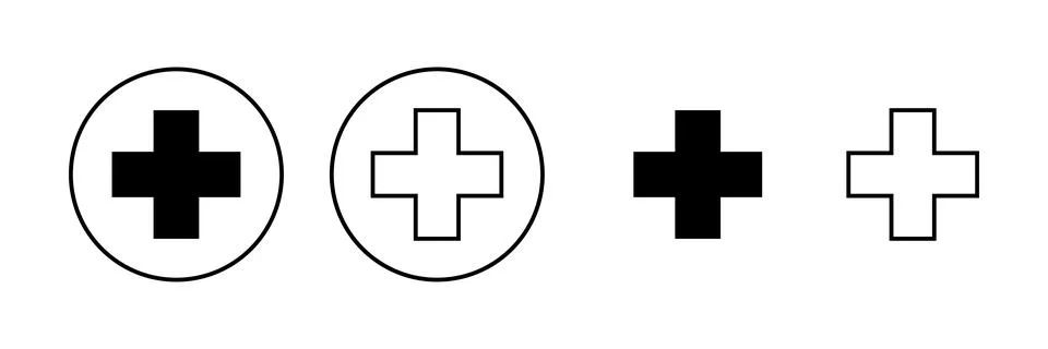 Plus icon vector. Add plus sign and symbol Stock-Illustration