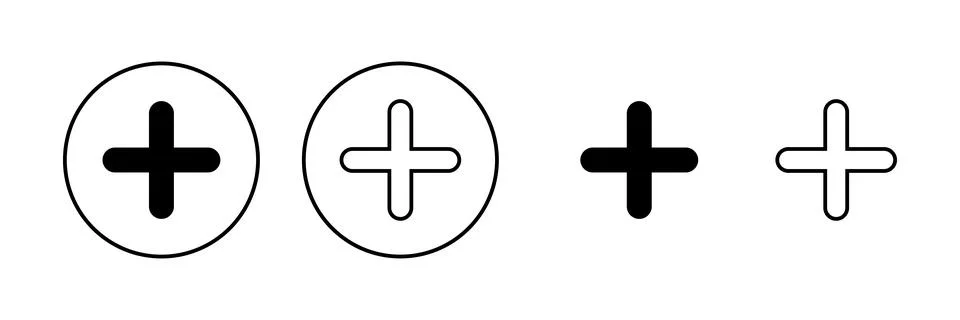 Plus icon vector. Add plus sign and symbol イラスト素材