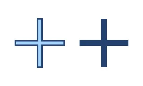 Plus icon vector. Add plus sign and symbol 스톡 일러스트