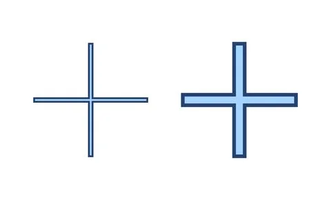 Plus icon vector. Add plus sign and symbol Stock Illustration