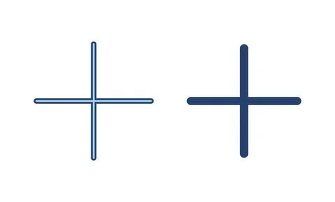 Plus icon vector. Add plus sign and symbol Illustrazione stock