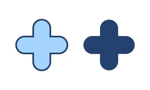 Plus icon vector. Add plus sign and symbol Stock Illustration