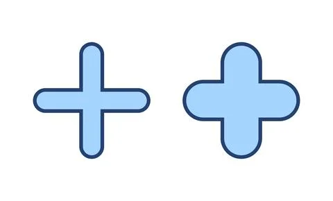 Plus icon vector. Add plus sign and symbol Illustrazione stock