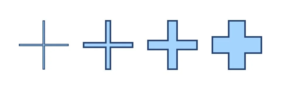 Plus icon vector. Add plus sign and symbol Illustrazione stock
