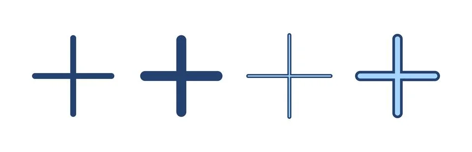Plus icon vector. Add plus sign and symbol Stock Illustration