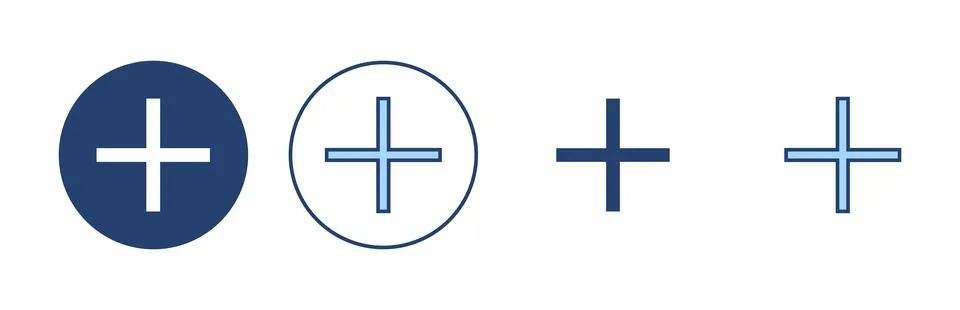 Plus icon vector. Add plus sign and symbol 스톡 일러스트
