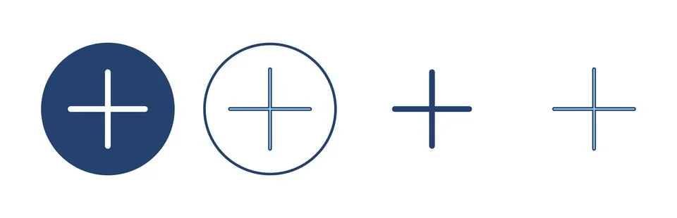 Plus icon vector. Add plus sign and symbol 스톡 일러스트