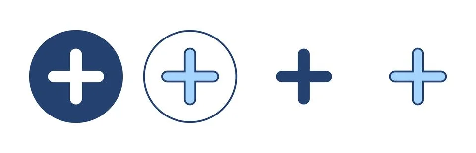 Plus icon vector. Add plus sign and symbol 스톡 일러스트