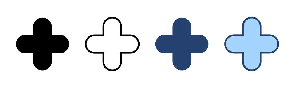 Plus icon vector. Add plus sign and symbol Stock-Illustration