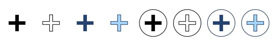 Plus icon vector. Add plus sign and symbol Stock-Illustration