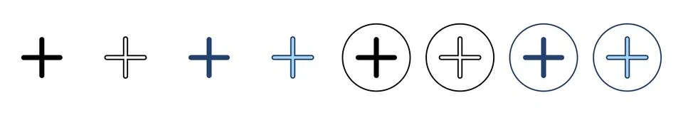Plus icon vector. Add plus sign and symbol 스톡 일러스트