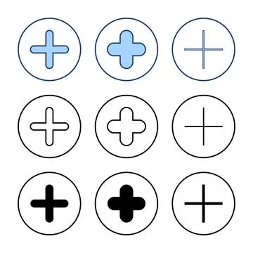 Plus icon vector. Add plus sign and symbol 스톡 일러스트