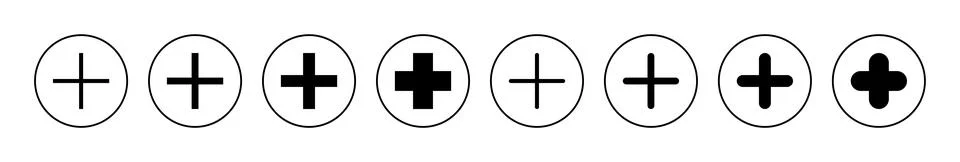 Plus icon vector. Add plus sign and symbol Stock Illustration