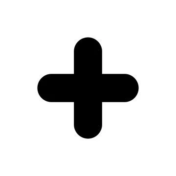 Plus icon vector. Add plus sign and symbol Stock Illustration