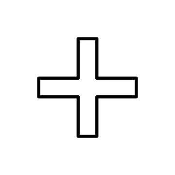 Plus icon vector. Add plus sign and symbol Stock Illustration