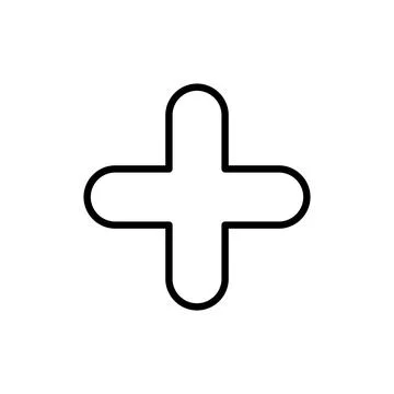 Plus icon vector. Add plus sign and symbol Stock Illustration