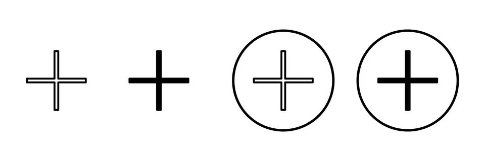 Plus icon vector. Add plus sign and symbol 스톡 일러스트