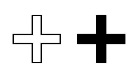 Plus icon vector. Add plus sign and symbol Stock Illustration