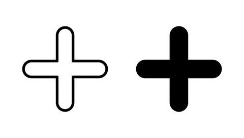 Plus icon vector. Add plus sign and symbol 스톡 일러스트