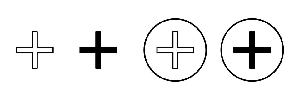 Plus icon vector. Add plus sign and symbol Stock-Illustration