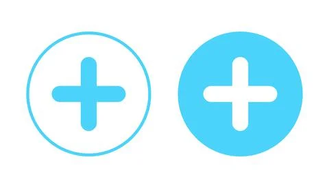 Plus icon vector. Add plus sign and symbol Stock Illustration