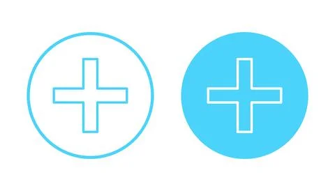 Plus icon vector. Add plus sign and symbol Illustrazione stock