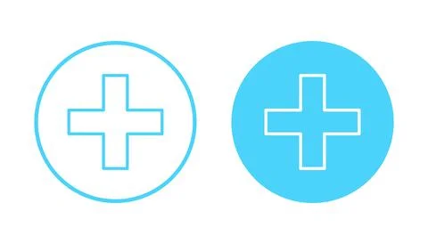 Plus icon vector. Add plus sign and symbol Illustrazione stock