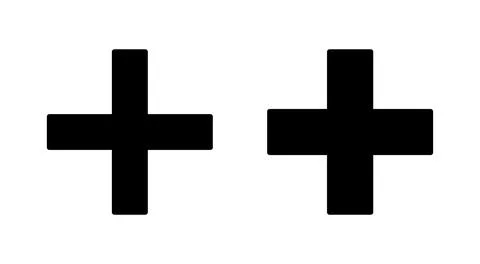 Plus icon vector. Add plus sign and symbol Illustrazione stock