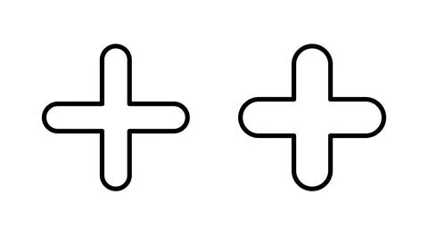 Plus icon vector. Add plus sign and symbol 스톡 일러스트