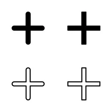 Plus icon vector. Add plus sign and symbol 스톡 일러스트